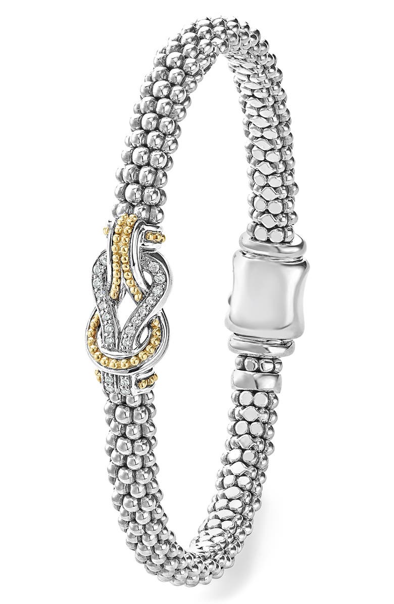 LAGOS Newport Rope Bracelet, Alternate, color, Diamond