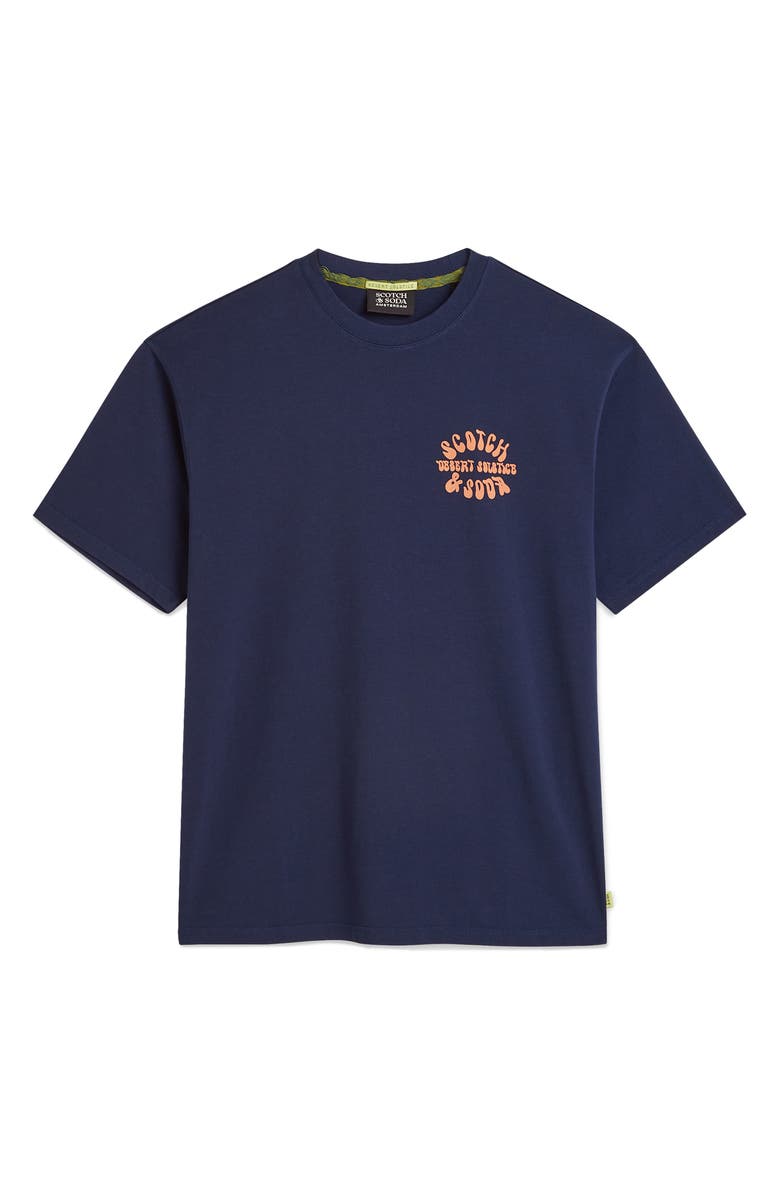 Scotch & Soda Desert Solstice Relaxed Fit Graphic T-Shirt, Alternate, color, Pageant Blue