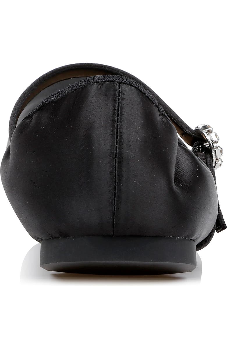 Jewel Badgley Mischka Kaya Mary Jane Flat, Alternate, color, Black Satin