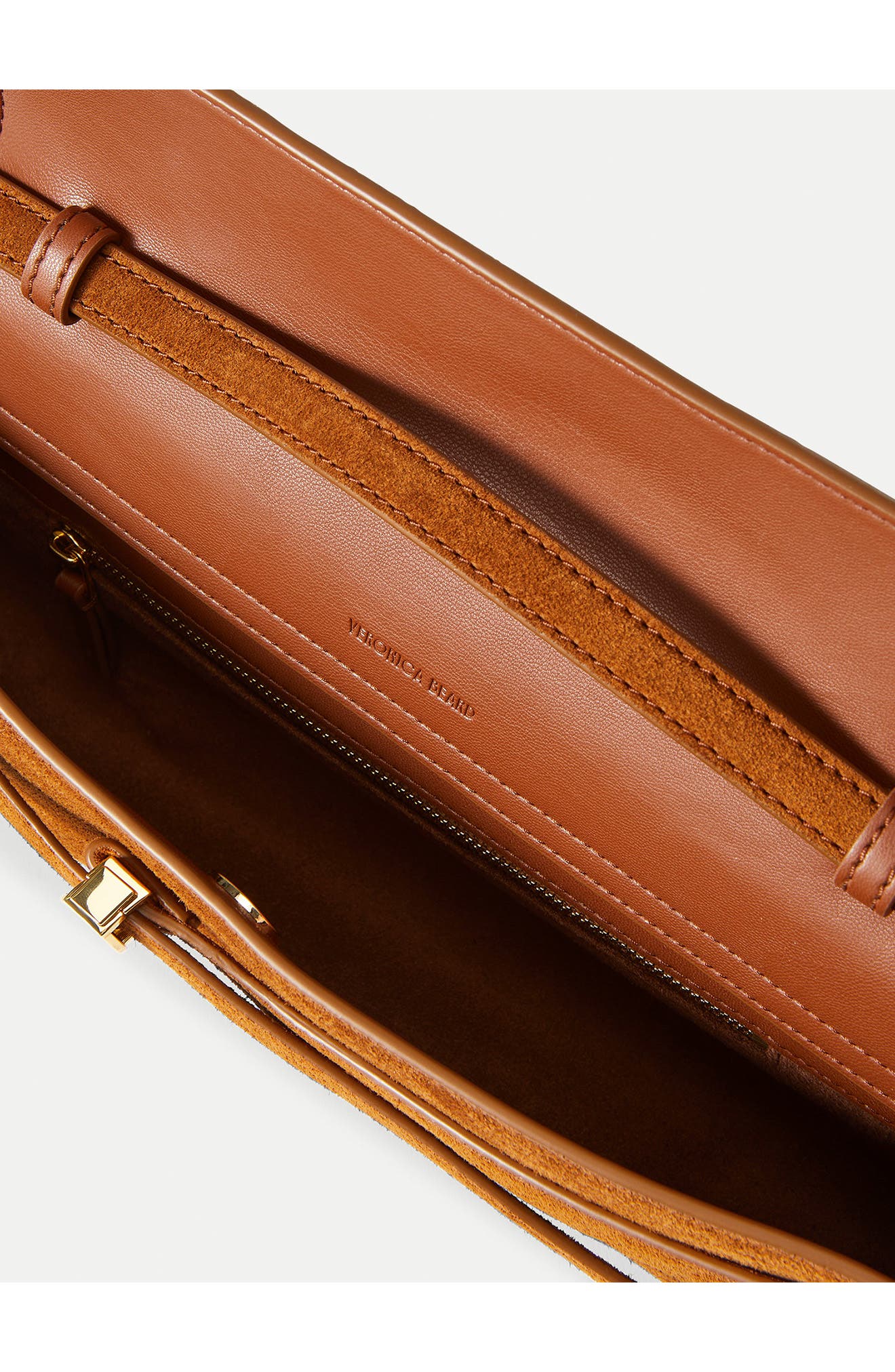 Dash Suede Clutch, Alternate, color, TOBACCO
