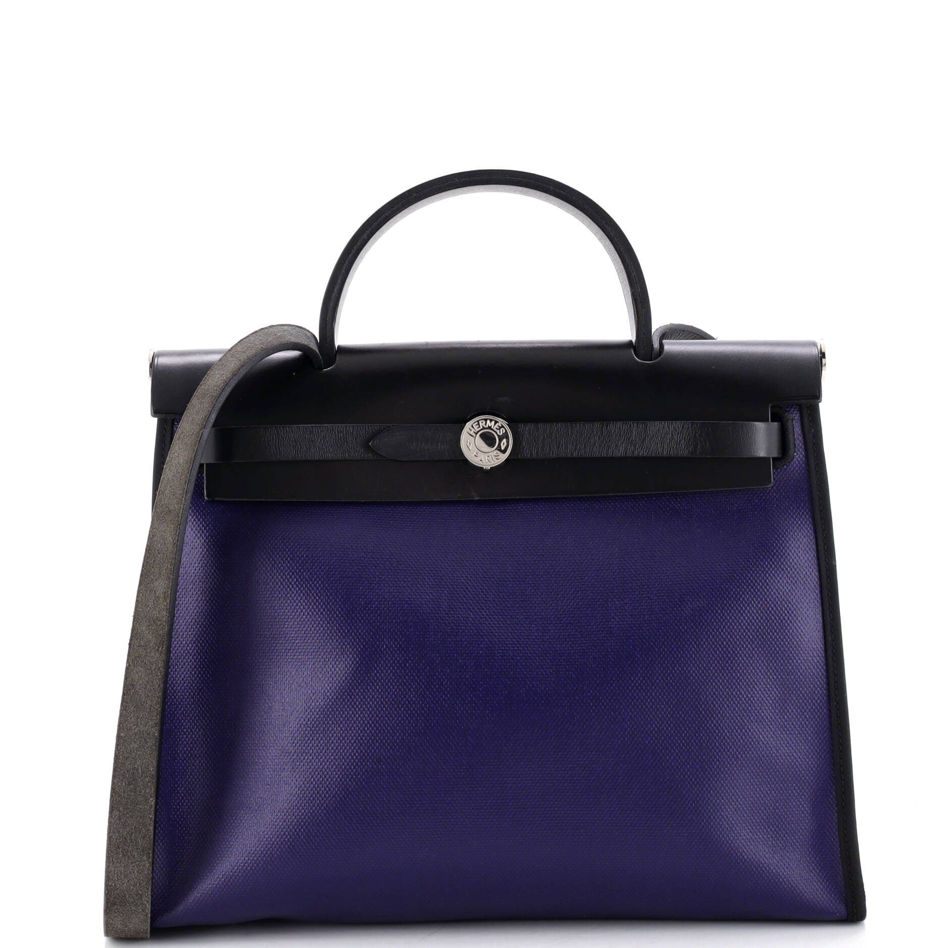 Herbag Zip Berline Vache Canvas and Leather 31, Main, color, Blue