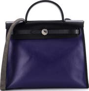 Pre-Owned Hermes Herbag Zip Berline Vache Canvas and Leather 31