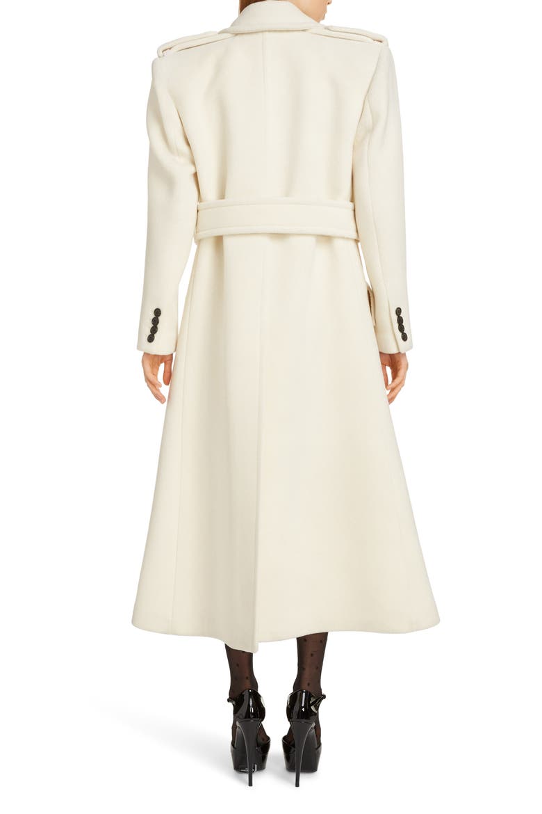 Belted Wool Trench Coat, Alternate, color, SHELL