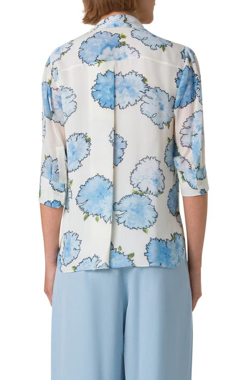 AKRIS PUNTO AKRIS PUNTO PRINT GEORGETTE TOP 