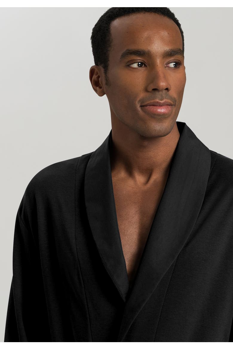 Night and Day Cotton Shawl Collar Robe, Alternate, color, Black