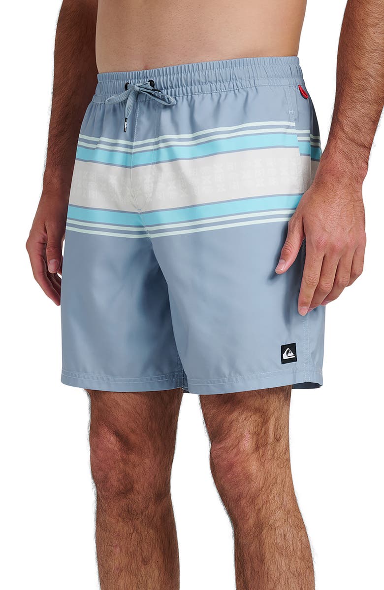 Quiksilver Everyday Stripe Volley Swim Trunks, Alternate, color,