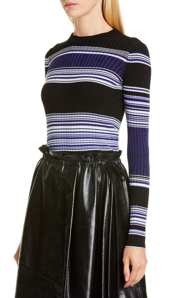 Proenza Schouler Stripe Merino Wool Blend Sweater, Alternate, color,