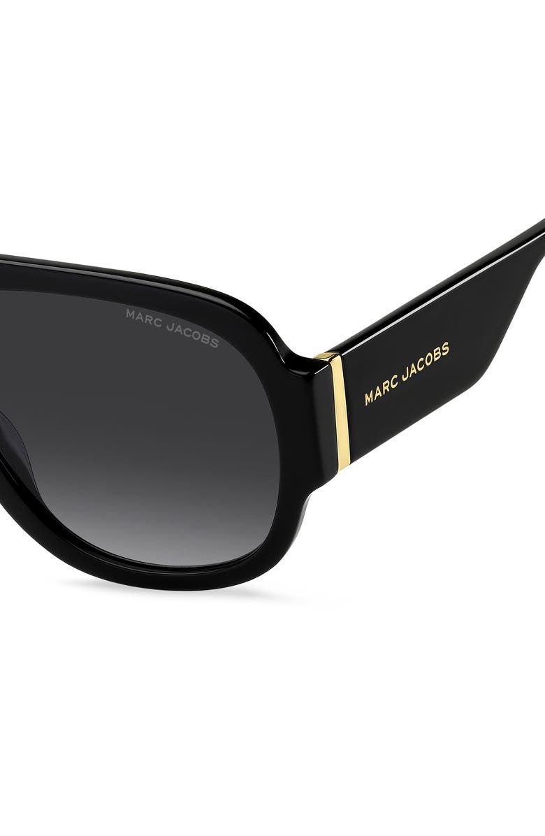 Marc Jacobs 59mm Gradient Pilot Sunglasses, Alternate, color, Black