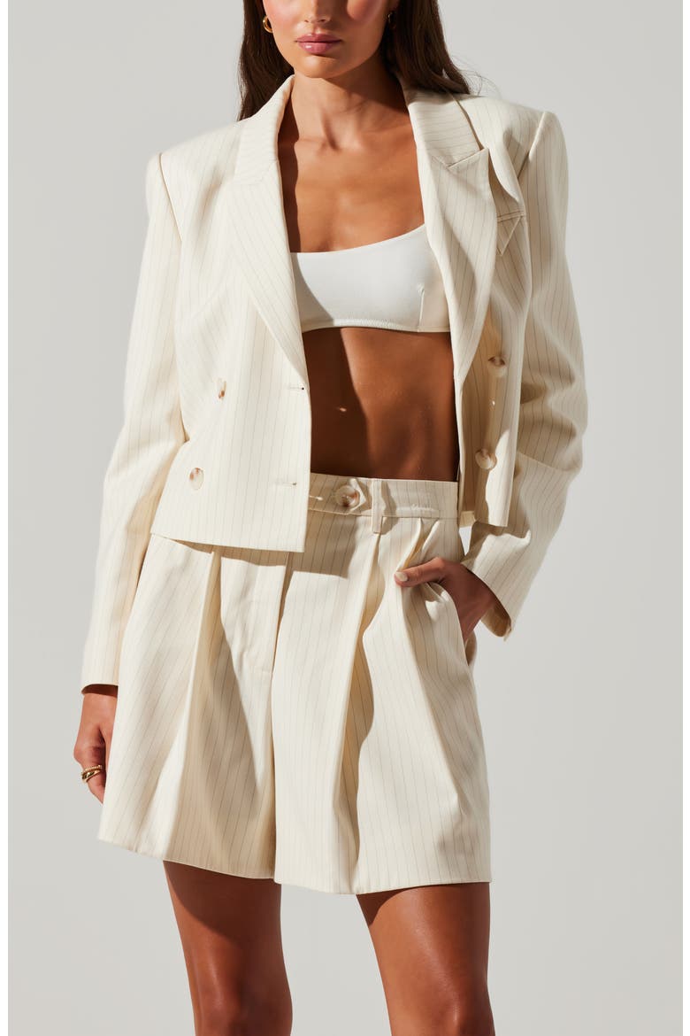 Preston Pinstripe Blazer, Alternate, color, OFF WHITE STRIPE