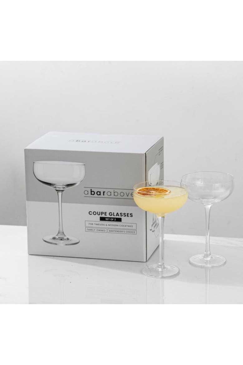 Classic Coupe Glasses, Alternate, color, Clear