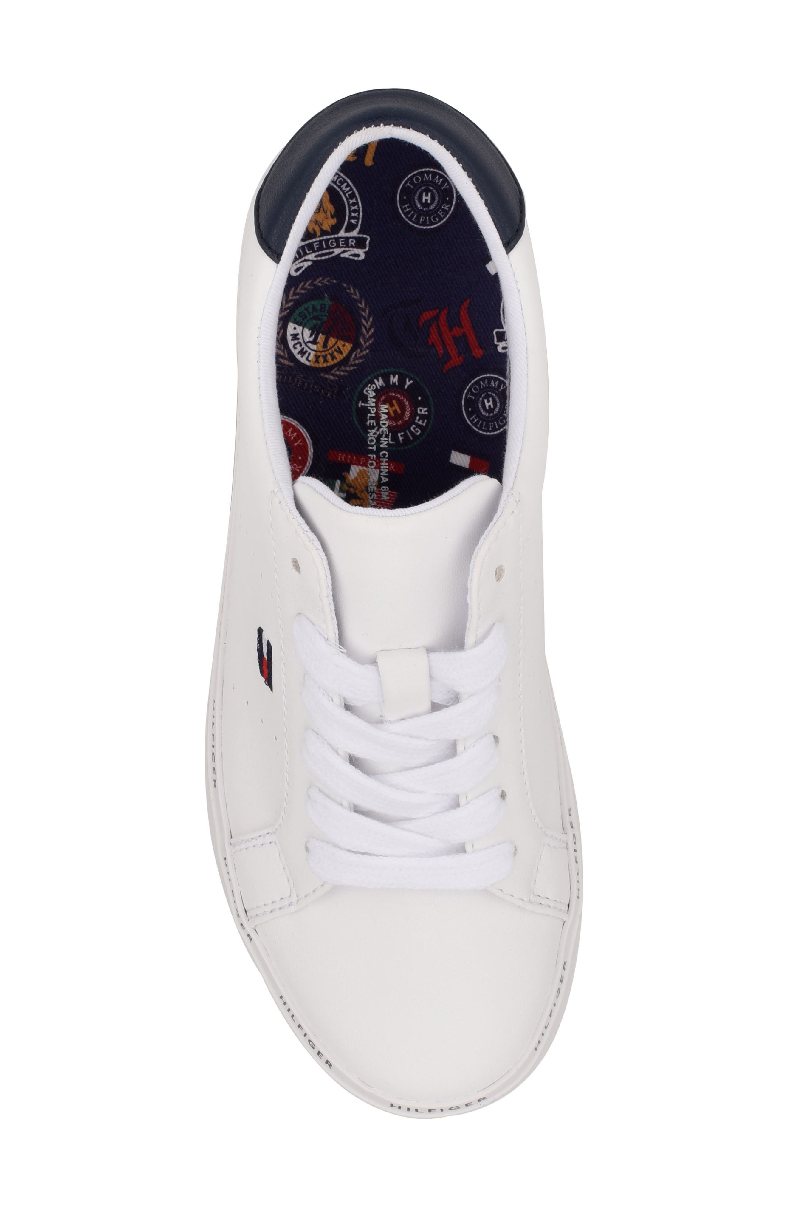 Henissly Low Top Sneaker, Alternate, color, WHITE FAUX LEATHER