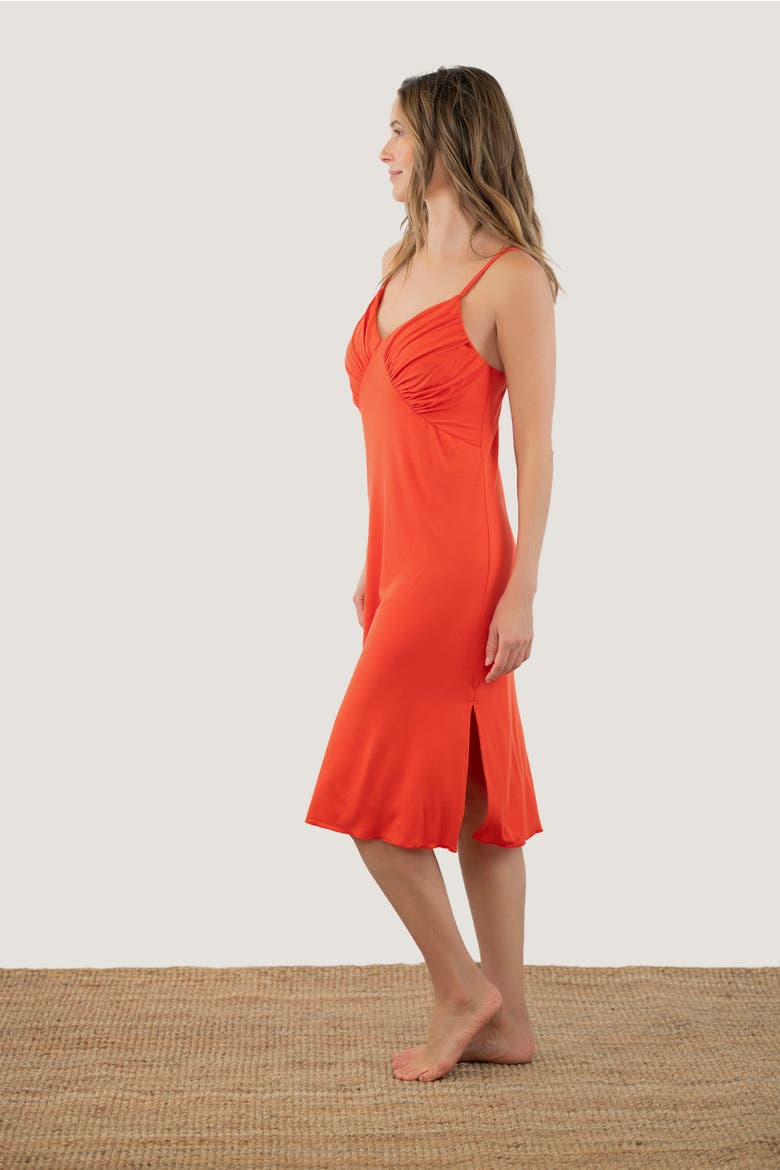 Lover Nightgown With Luxuriously Soft Built-In Shelf, Alternate, color, Poppy