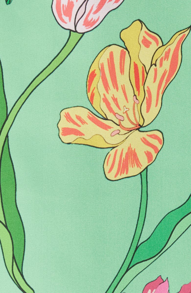 Karen Mabon Tulips Satin Short Pajamas, Alternate, color,