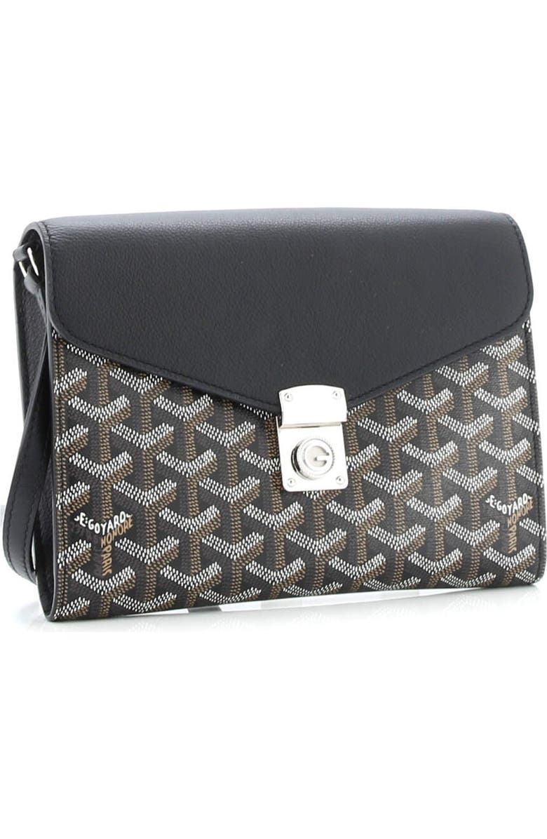 Pre-Owned Goyard Chypre Wallet on Strap Coated Canvas with Leather, Alternate, color,