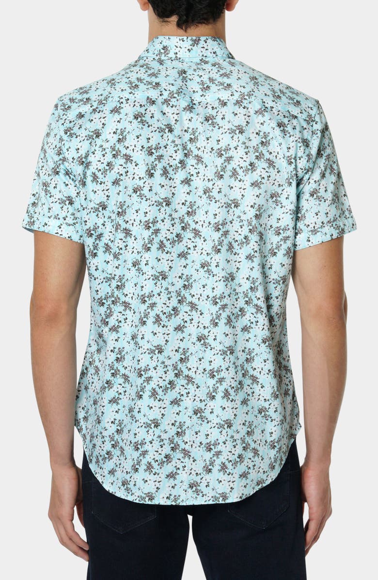 Robert Graham Friedman Floral Print Short Sleeve Button-Up Shirt, Alternate, color, 