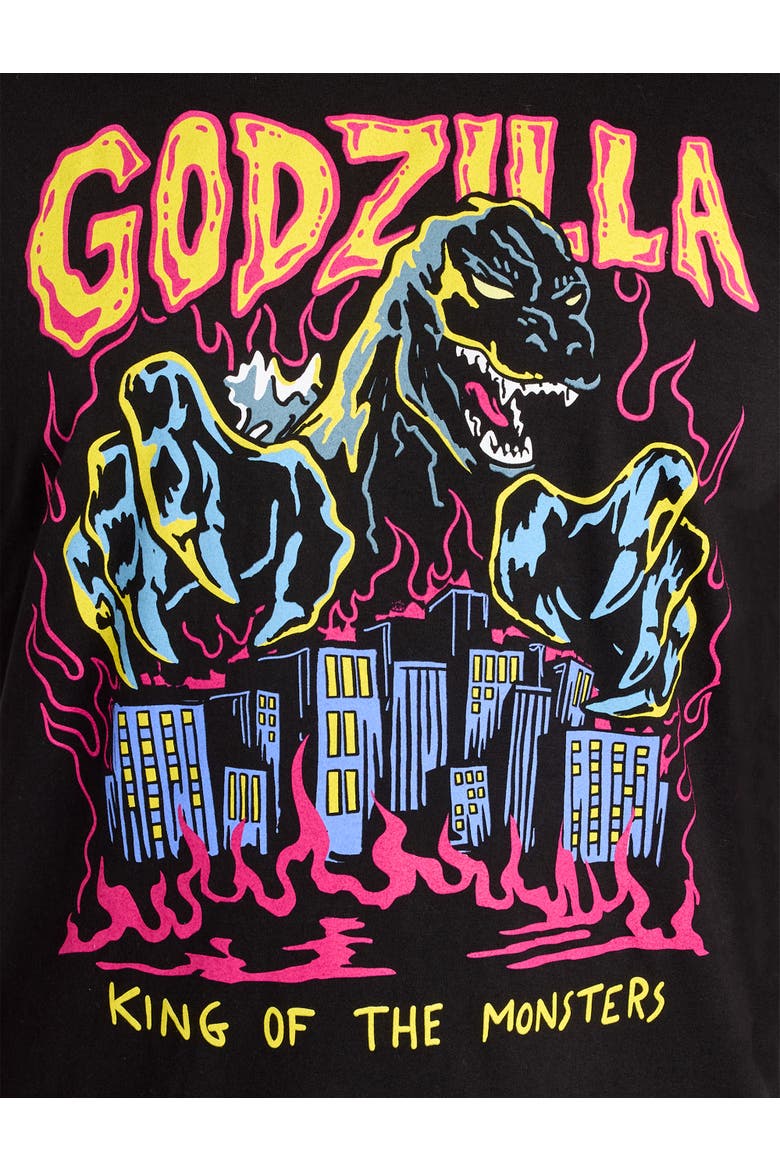 Big & Tall Godzilla King Of Monsters Graphic Tee V2, Alternate, color, BLACK