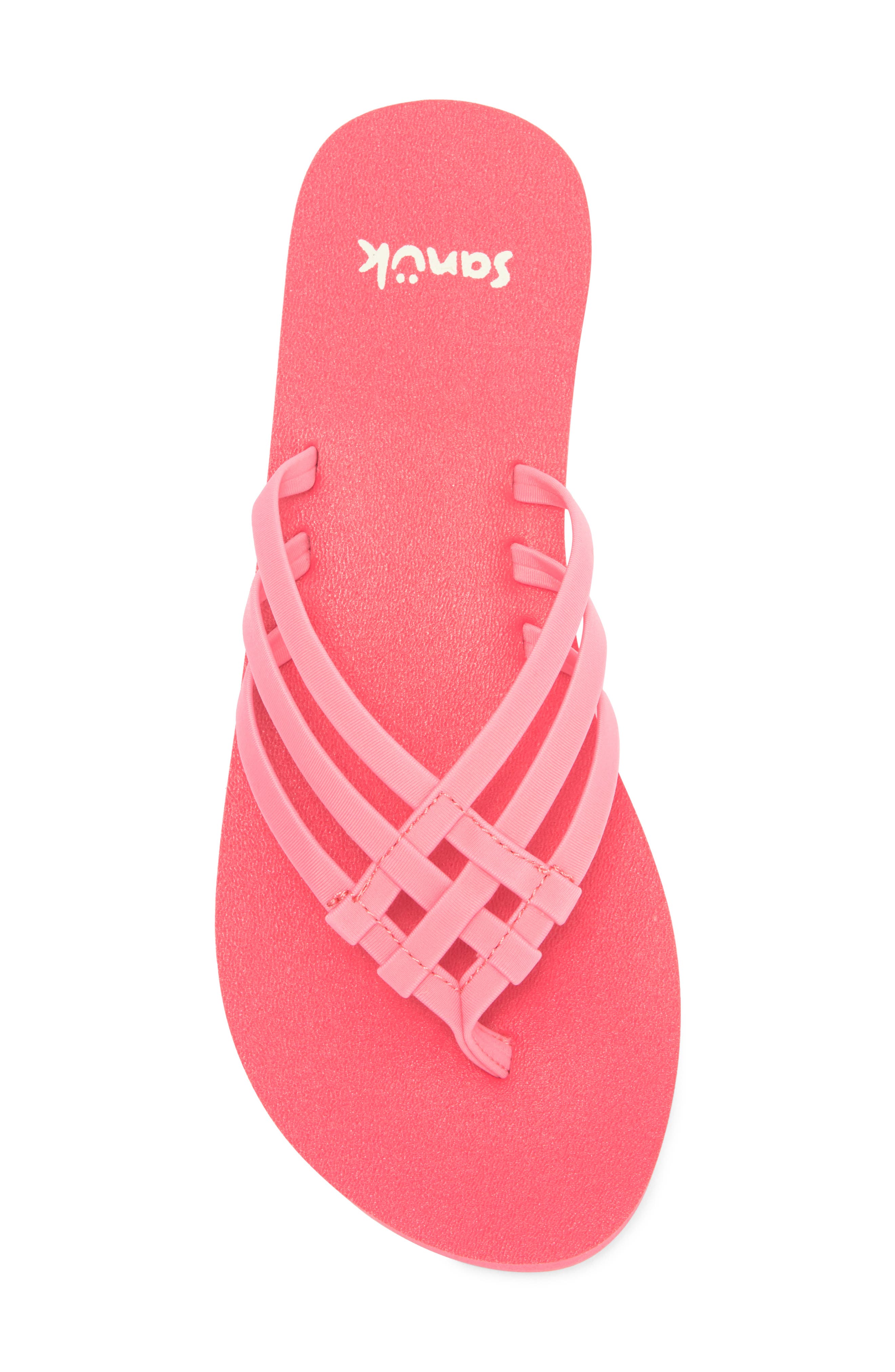 Yoga Sandy II Flip Flop, Alternate, color, SUGAR CORAL