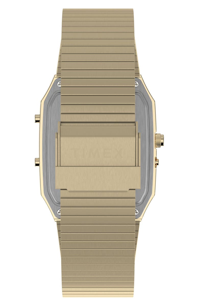 Timex<sup>®</sup> Q Timex 1982 Ana-Digi Reissue Bracelet Watch, 33mm, Alternate, color, Gold