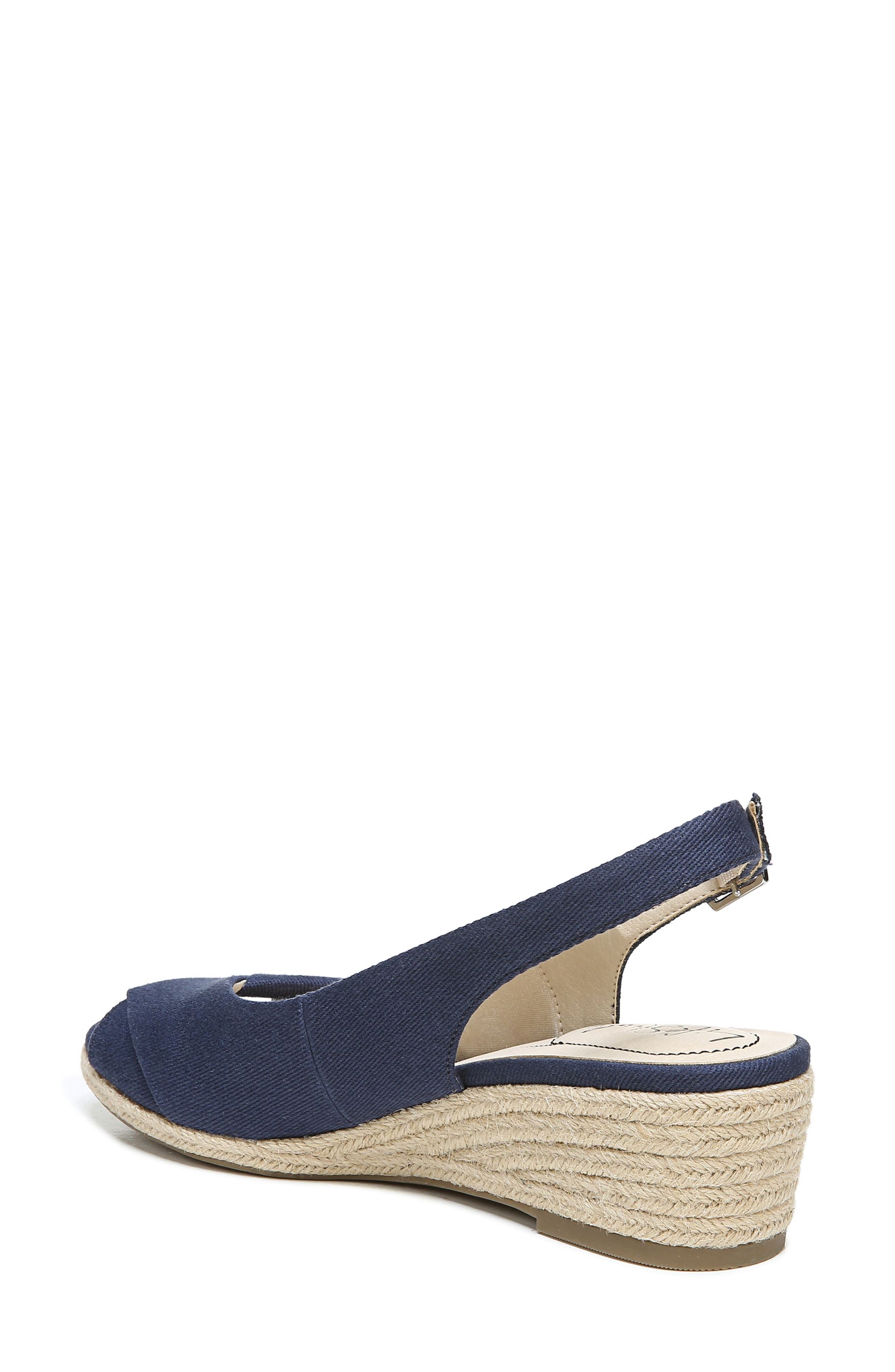 LifeStride Socialite Espadrille Slingback Sandal, Alternate, color, Navy