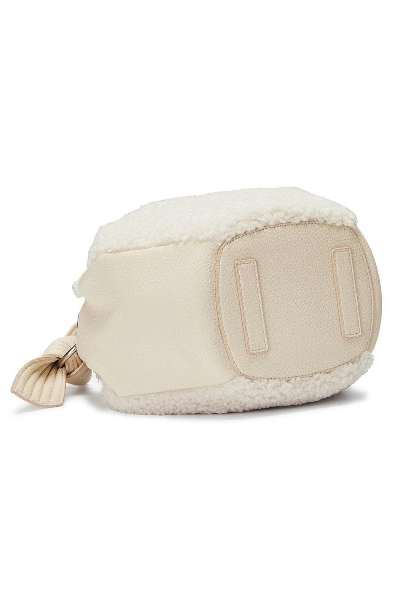 Selena Faux Shearling Bucket Bag, Alternate, color, VANILLA CREAM