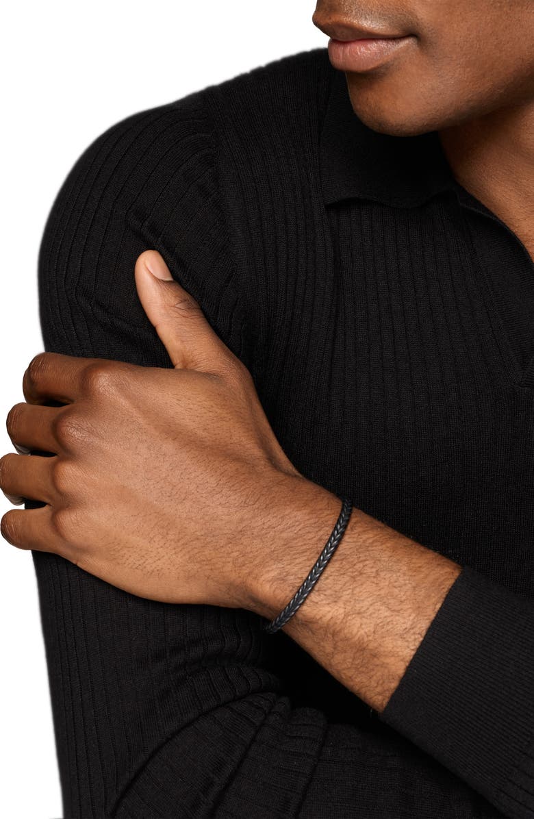 David Yurman Chevron Flex Bracelet in Black Titanium, 5mm, Alternate, color, Alternative Material