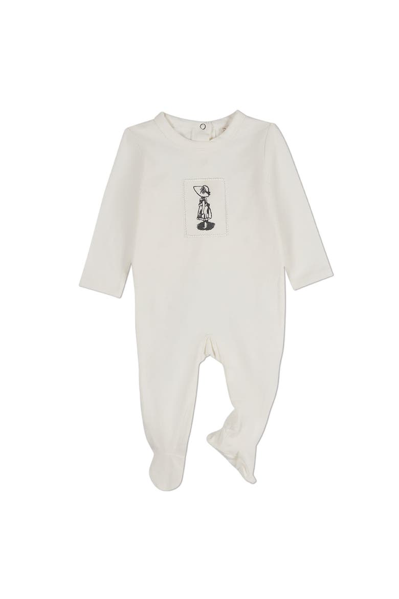 Baby Girls Cotton Rich Footie, Alternate, color, Ivory Mist