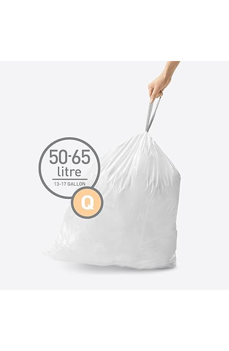 simplehuman Code Q Custom Fit Liners with Quick Dispense Packs, Alternate, color, 200 Liners