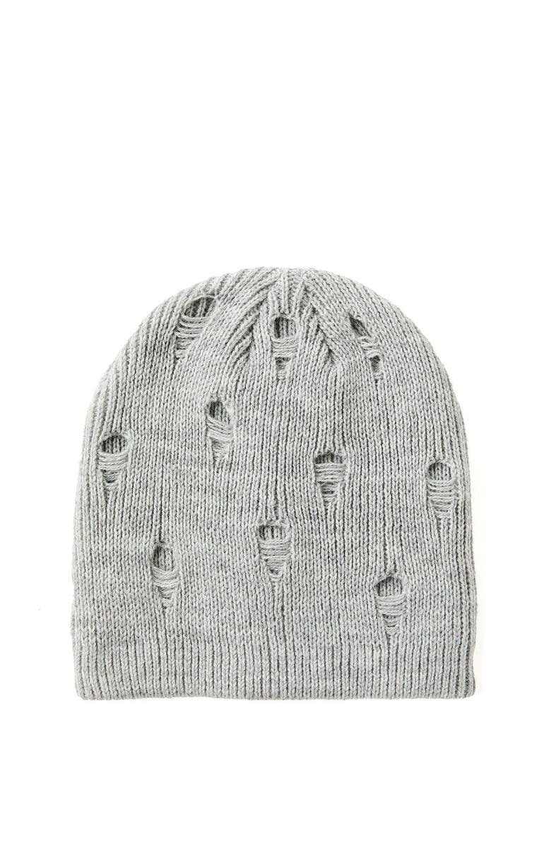 Cotton On Men's Distressed Beanie, Main, color, Grey