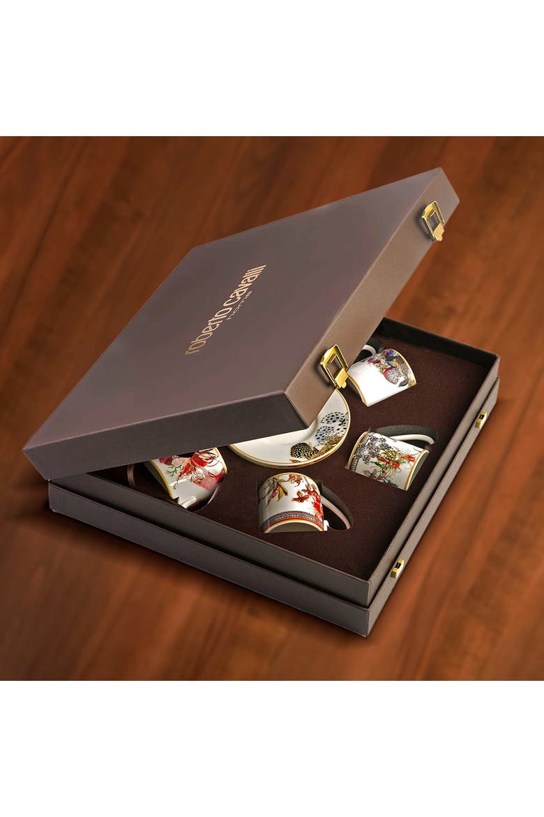 6pcs Coffee Cup & Saucer with Luxury Box, Alternate, color, Flowers