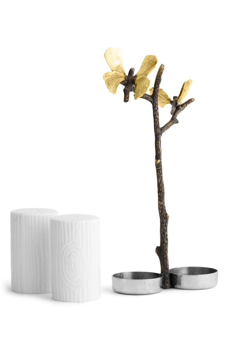 Michael Aram Butterfly Ginkgo Salt & Pepper Shake Set, Alternate, color, Gold/ Silver