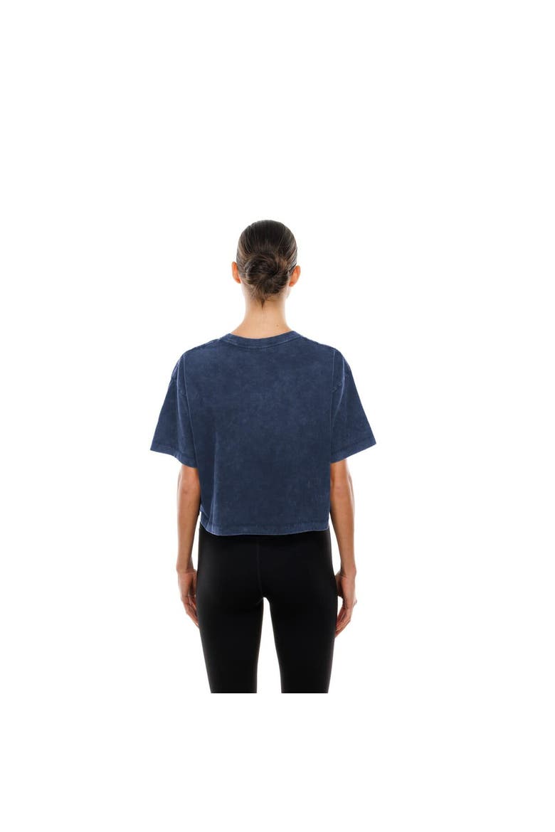Women's New Era Navy Dallas Cowboys Cropped Boxy Sport Classics Mineral Wash T-Shirt, Alternate, color, Navy