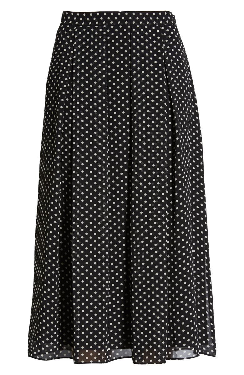 Anne Klein Dot Box Pleat Skirt, Alternate, color,