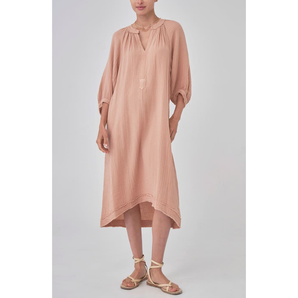 Ocean + Main Ocean+main Gauze Dress With Pockets In Sedona