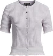 rag & bone Ayan Fringe Trim Rib Cardigan