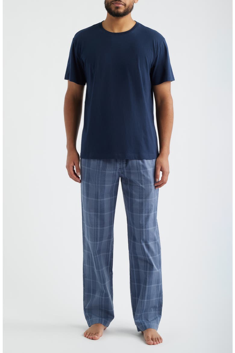 Long Day Pajama T-Shirt & Pants, Main, color, BLUE