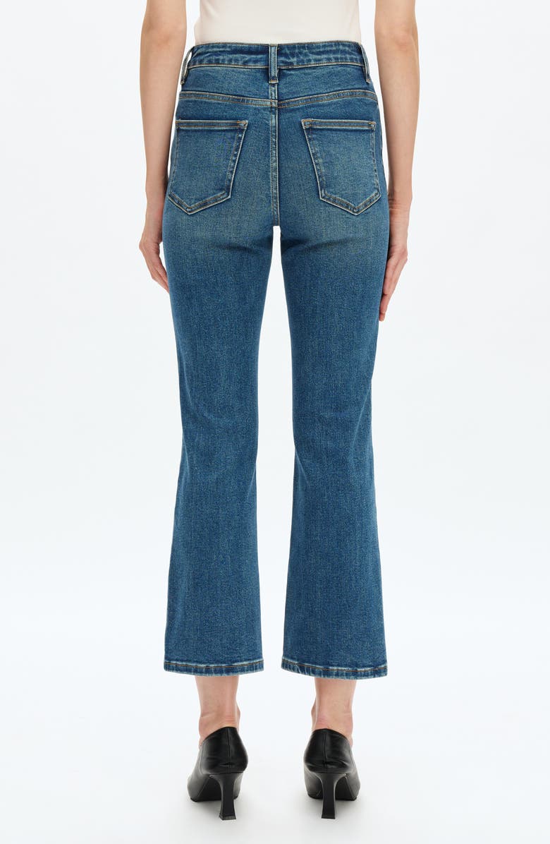 Bayeas Two-Tone High Waist Straight Leg Jeans, Alternate, color, 