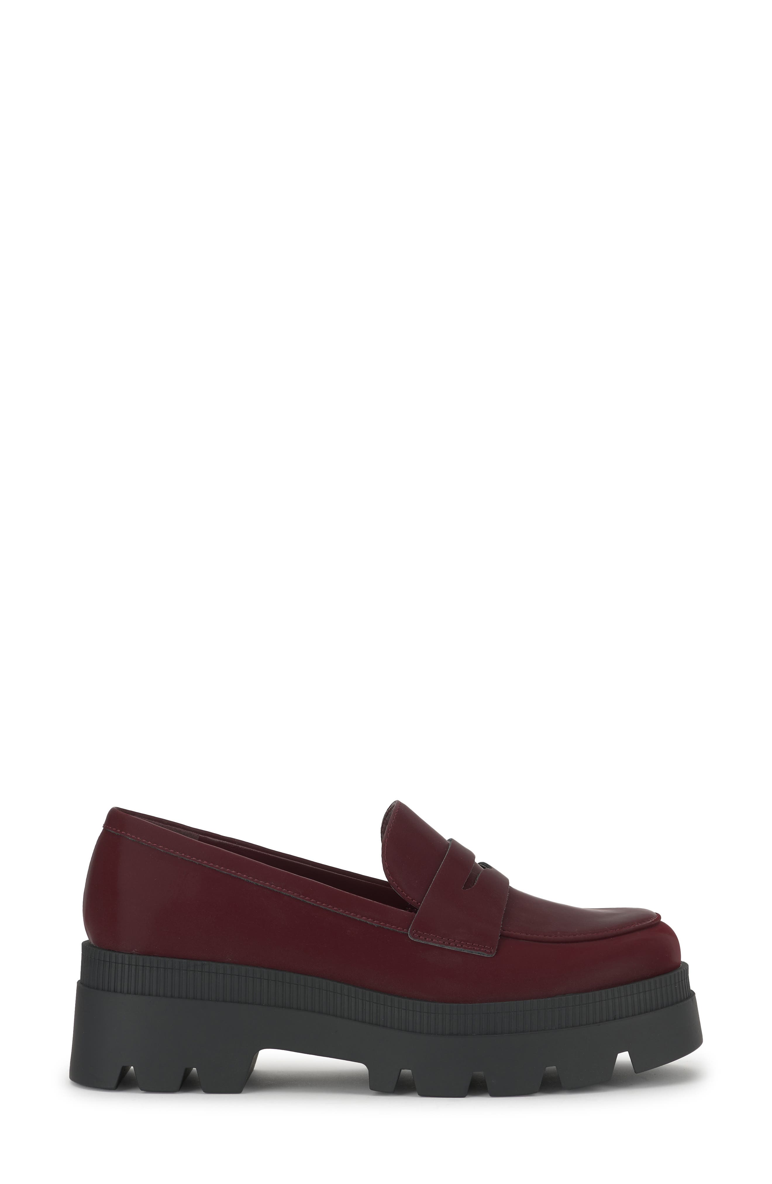 Ullinia Platform Loafer, Alternate, color, DARK CHERRY