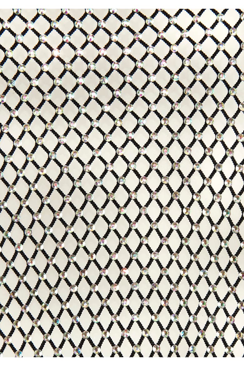Rhinestone Mesh Negligee, Alternate, color, Black