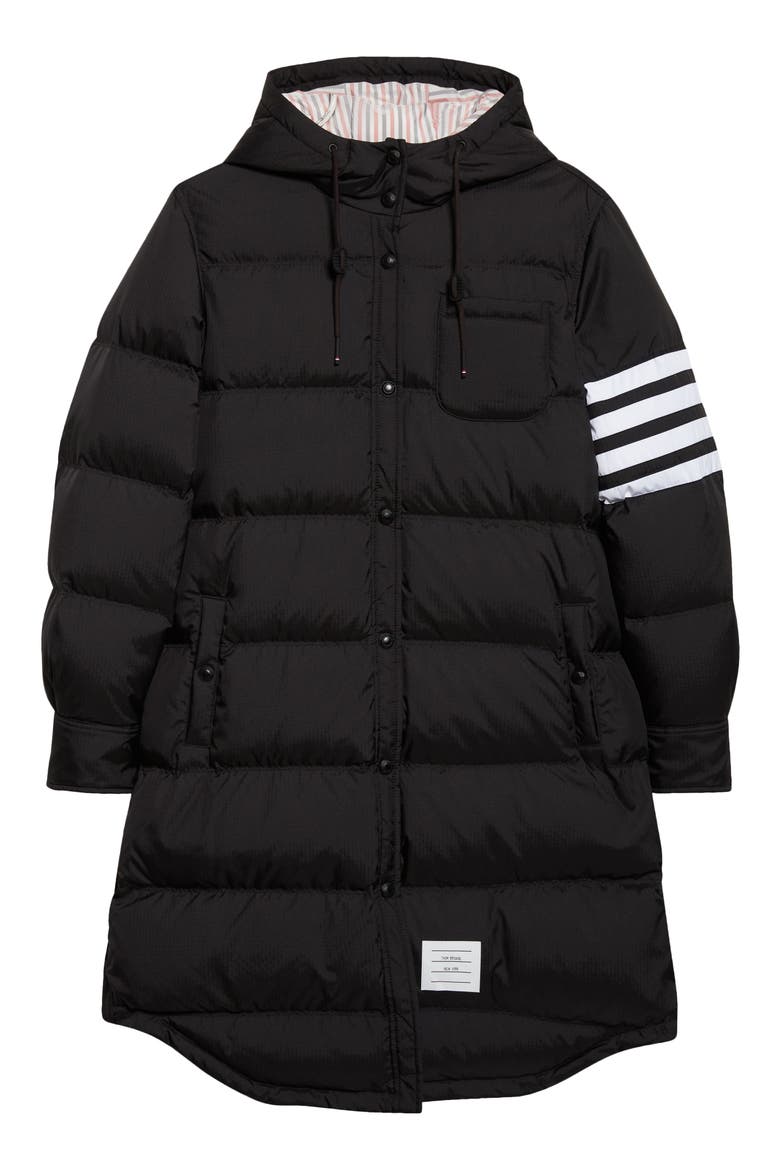 4-Bar Down Coat, Alternate, color, BLACK