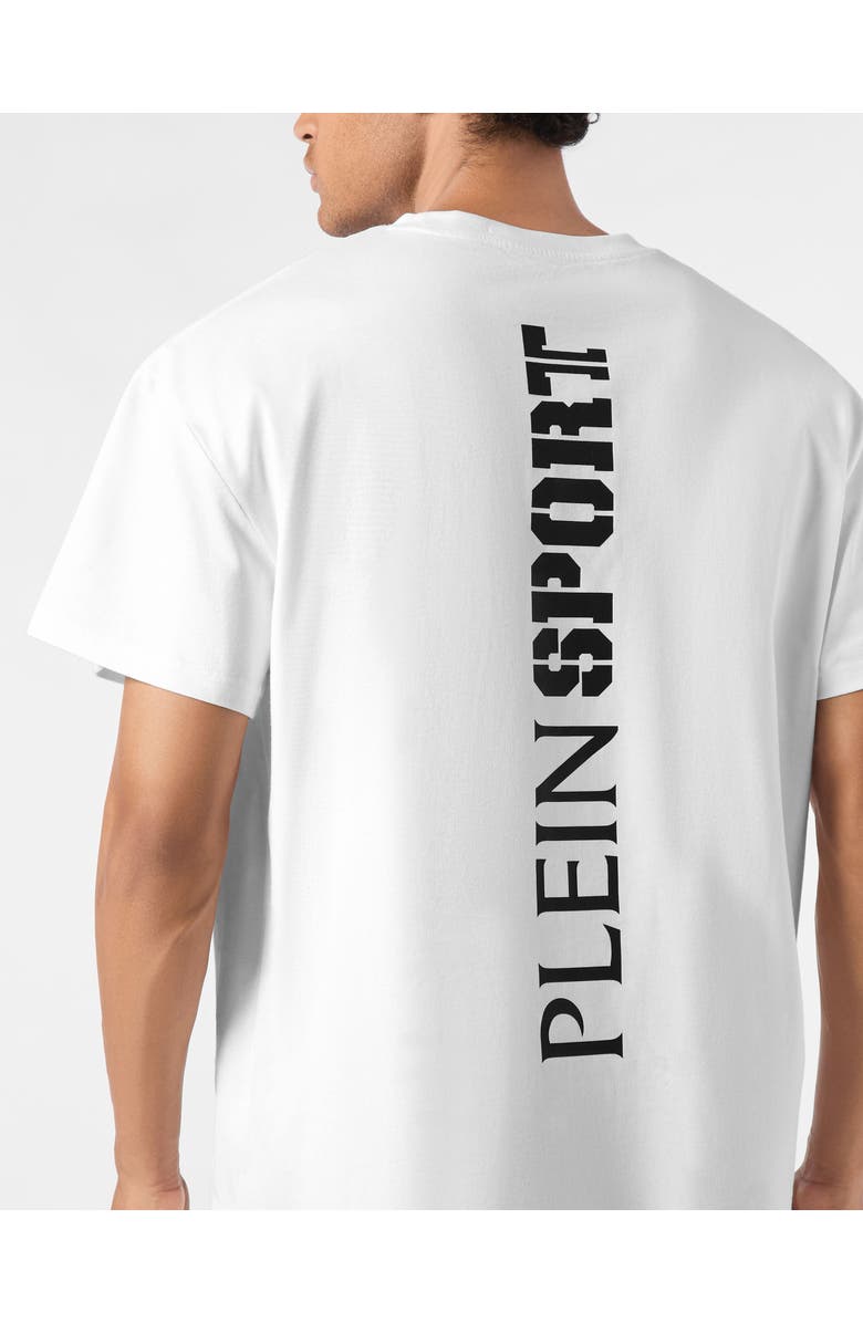 PLEIN SPORT Round Neck T-Shirt Back Logo, Alternate, color, White