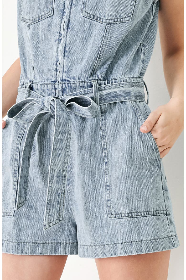 Zip Denim Romper, Alternate, color, LIGHT DENIM