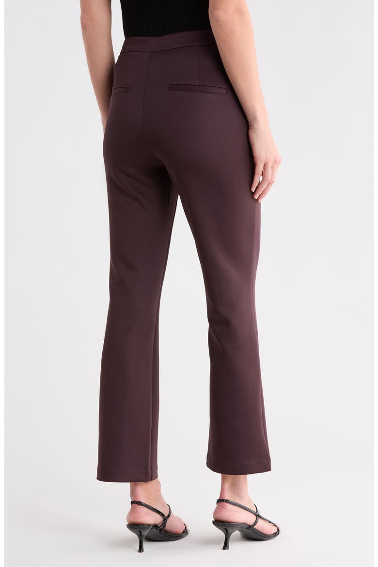 Sculpting Cropped Straight Leg Trousers, Alternate, color, DARK COCOA