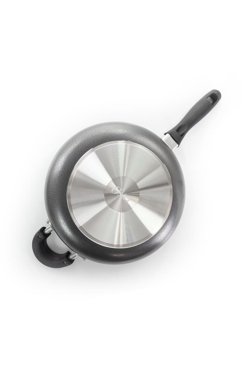 OSTER Clairborne 10.25 Inch Aluminum Sauté Pan with Lid, Alternate, color, Charcoal Grey