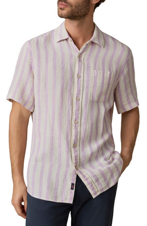 Palma Linen Short Sleeve Button-Up Shirt
