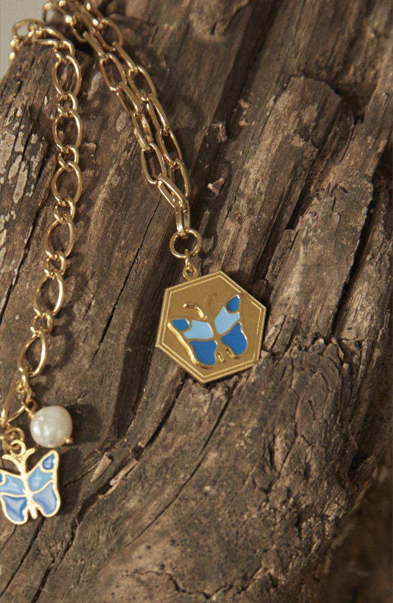 Wilhelmina Garcia Butterfly Pendant Necklace, Alternate, color,