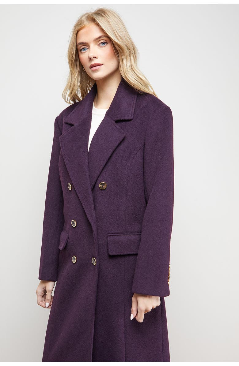 Oasis Maxi Tailored Coat, Alternate, color, Cherry