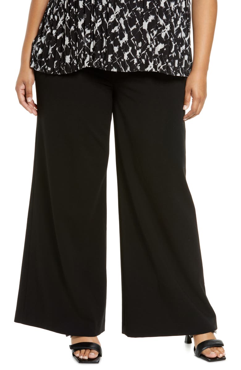Halogen<sup>®</sup> High Waist Wide Leg Pants, Main, color, Black