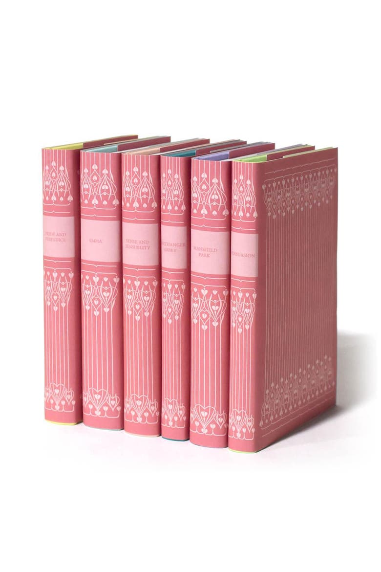 Jane Austen Book Set, Vellum, Alternate, color, Vellum
