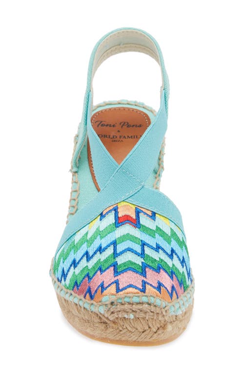 Toni Pons Gardenia Embroidered Espadrille Wedge In Rainbow