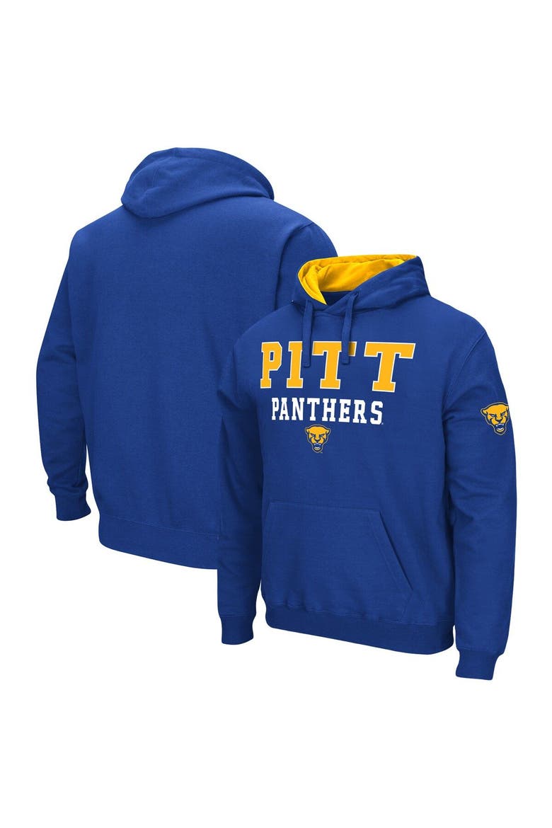 Men's Colosseum Royal Pitt Panthers Sunrise Pullover Hoodie, Main, color, Royal